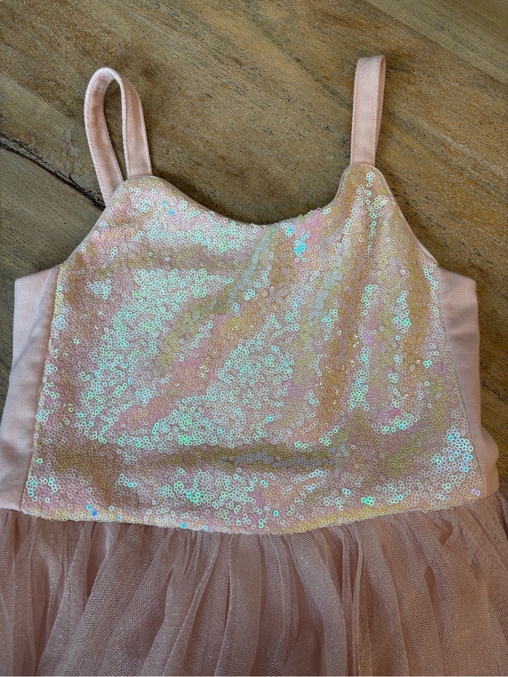 Cat & Jack Sequin Fairy Hem Dress - Iridescent Pink - Girls M (8/10) - Picture 5 of 5